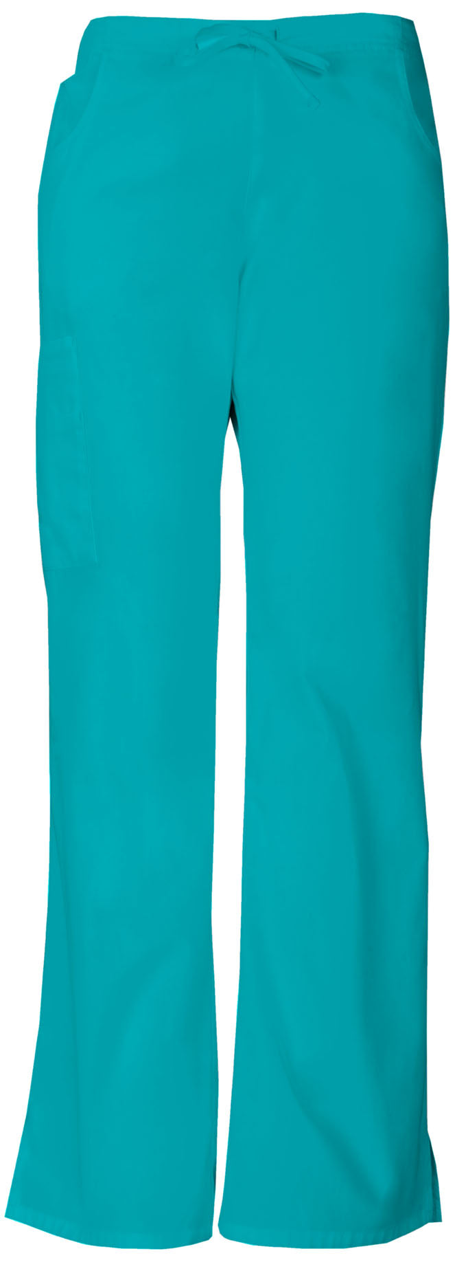 Women's Mid Rise Drawstring Cargo Pant - Teal Blue